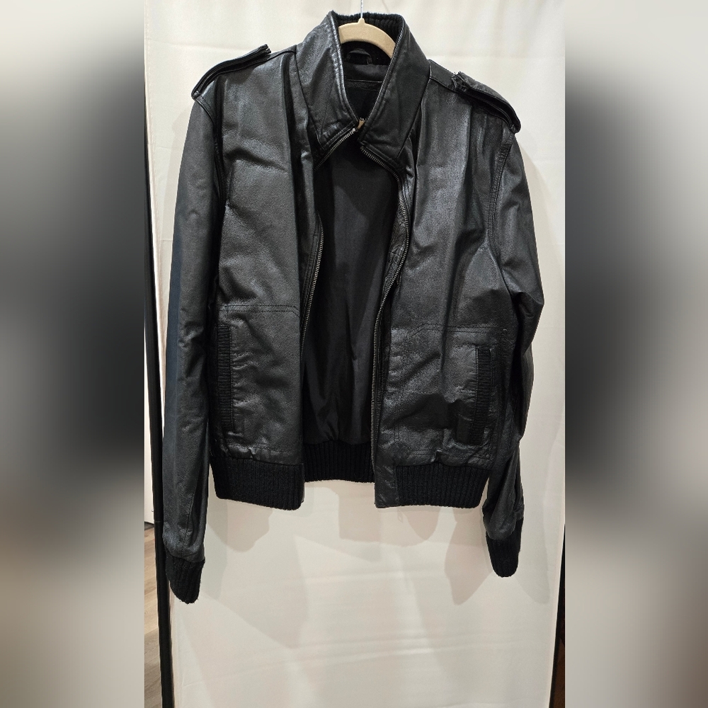 Barneys New York Black Bomber Jacket